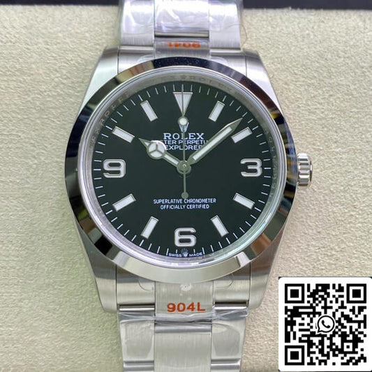 롤렉스 익스플로러 M124270-0001 36MM 1:1 Best 에디션 EW 팩토리 블랙 다이얼