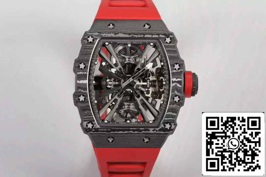 Richard Mille RM12-01 투르비용 1:1 Best 에디션 RM 팩토리 Carbon Fiber Skeleton Dial