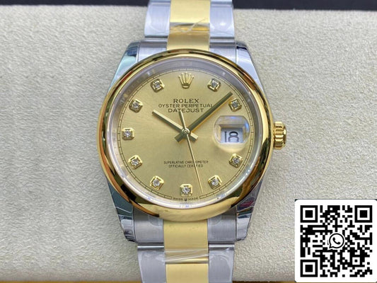 롤렉스 데이트저스트 M126203-0018 1:1 Best 에디션 EW 팩토리 Champagne Dial