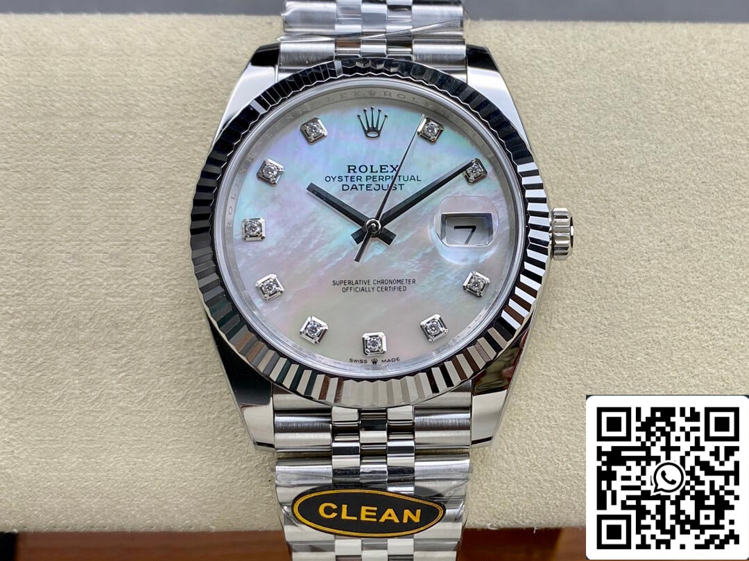 롤렉스 데이트저스트 M126334-0020 1:1 Best 에디션 Clean 팩토리 mosaic Diamond Dial