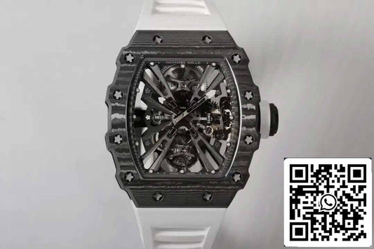 Richard Mille RM12-01 투르비용 1:1 Best 에디션 RM 팩토리 Carbon Fiber 화이트 Strap