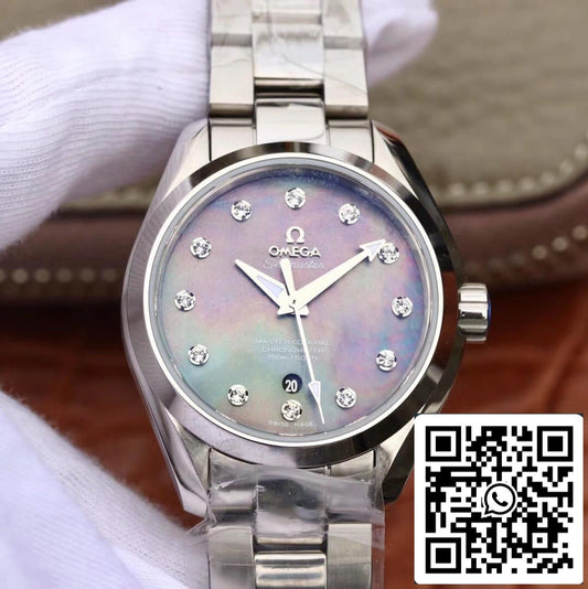 Omega Seamaster 231.10.34.20.57.001 Aqua Terra 150M 1:1 Best 에디션 3S 팩토리 Fritillaria Diamond Dial