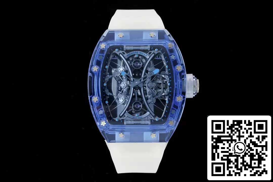 Richard Mille RM053-02 투르비용 1:1 Best 에디션 RM 팩토리 블루 Transparent Case