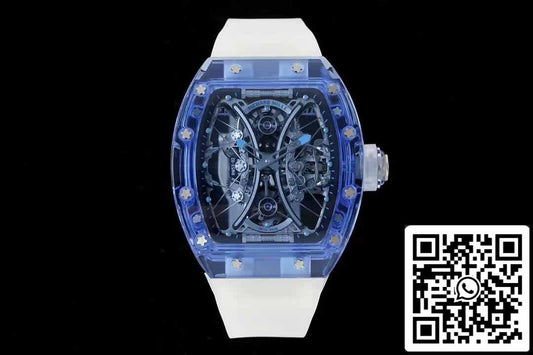 Richard Mille RM053-02 투르비용 1:1 Best 에디션 RM 팩토리 블루 Transparent Case