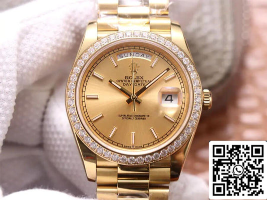 롤렉스 Day Date M228348RBR-0008 1:1 Best 에디션 EW 팩토리 18ct 옐로 골드