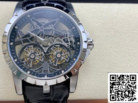 Roger Dubuis Excalibur RDDBEX0396 1:1 Best 에디션 YS 팩토리 Skeleton Double 투르비용 Dial