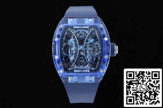 Richard Mille RM053-02 투르비용 1:1 Best 에디션 RM 팩토리 블루 Skeleton Dial