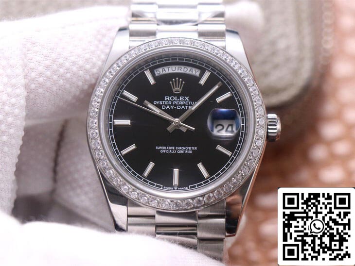 롤렉스 Day Date M228349RBR-0002 1:1 Best 에디션 EW 팩토리 18ct 화이트 Gold