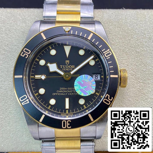 Tudor Heritage 블랙 Bay M79733N-0002 ZF 팩토리 1:1 Best 에디션 Swiss ETA2824-2 Two Tone 스테인리스 스틸 브레이슬릿