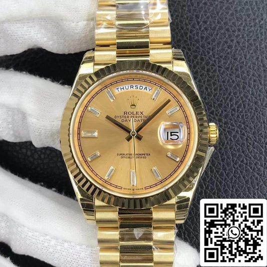 롤렉스 Day Date M228238-0005 1:1 Best 에디션 EW 팩토리 Champagne Dial