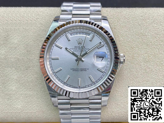 롤렉스 Day Date 40MM 1:1 Best 에디션 EW 팩토리 Silver Dial