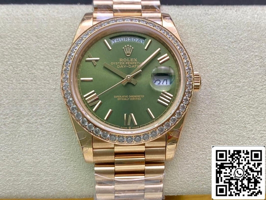 롤렉스 Day Date M228345RBR-0011 1:1 Best 에디션 EW 팩토리 그린 다이얼