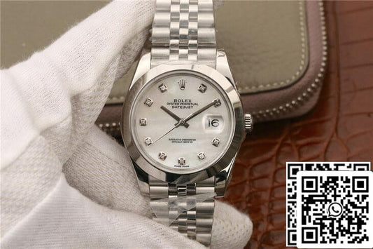롤렉스 데이트저스트 M126300 1:1 Best 에디션 EW 팩토리 화이트 Fritillary Dial