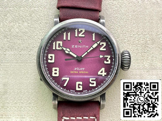 Zenith Pilot 11.2430.679.21.C801 XF 팩토리 1:1 Best 에디션 Swiss ETA9015 Pink dial