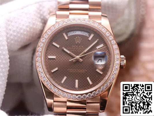 롤렉스 Day Date M228345RBR-0005 1:1 Best 에디션 EW 팩토리 18ct 로즈 골드