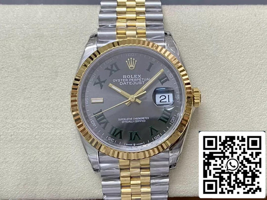롤렉스 데이트저스트 M126233-0035 36MM 1:1 Best 에디션 VS 팩토리 Wimbledon Dial