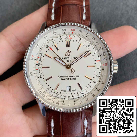 Breitling Navitimer 1 A17326211G1P2 1:1 Best 에디션 V7 팩토리 Silver Dial