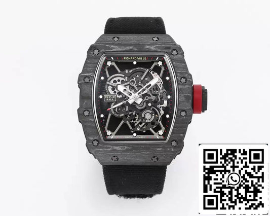 Richard Mille RM35-01 1:1 Best 에디션 BBR 팩토리 블랙 Carbon Fiber Case