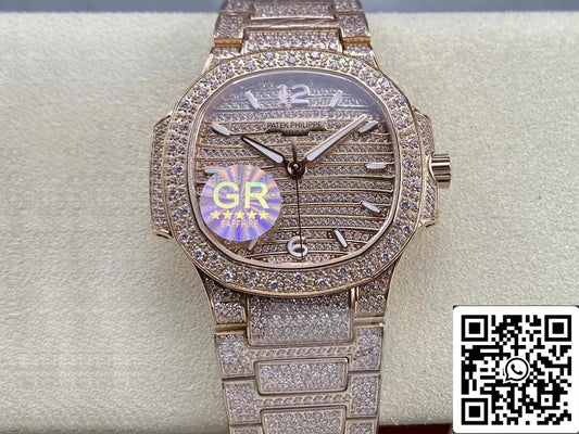 파텍 필립 아쿠아넛 7118/1450R-001 1:1 Best 에디션 GR 팩토리 Gold Diamond Dial