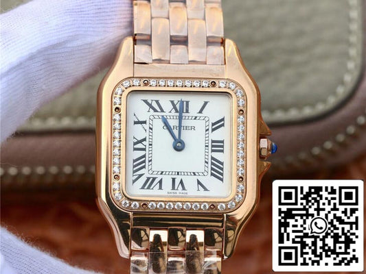Panthere De Cartier W3PN0007 27MM 1:1 Best 에디션 BV 팩토리 화이트 다이얼
