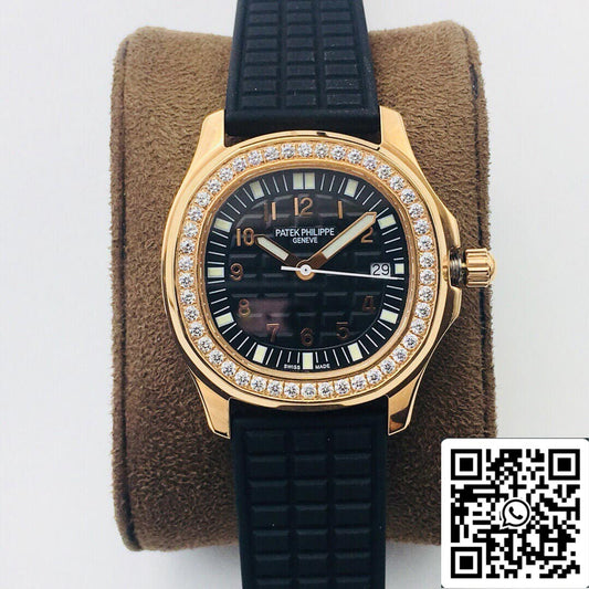 파텍 필립 아쿠아넛 5067A Quartz Movement 1:1 Best 에디션 PPF 팩토리 로즈 골드 블랙 다이얼