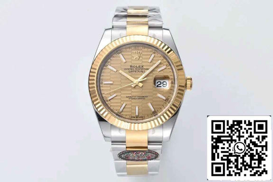 롤렉스 데이트저스트 41MM M126333-0021 1:1 Best 에디션 Clean 팩토리 Gold Dial