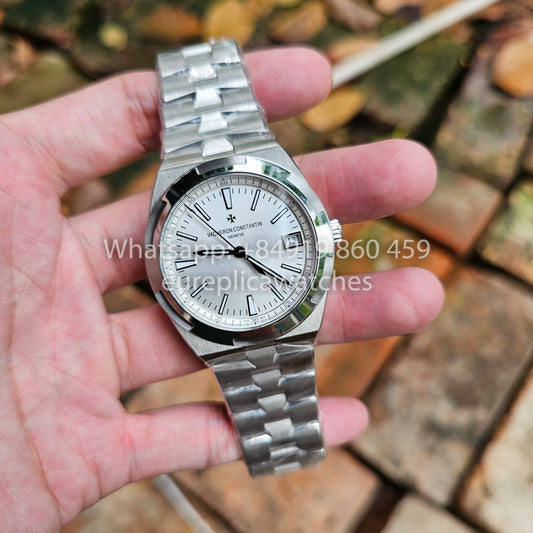 Vacheron Constantin Overseas 4500V/110A-B126 1:1 Best Clone PPF 팩토리 Silvery 화이트 다이얼