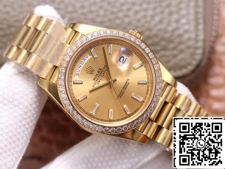 롤렉스 Day Date M228348RBR-0002 1:1 Best 에디션 EW 팩토리 Champagne Dial
