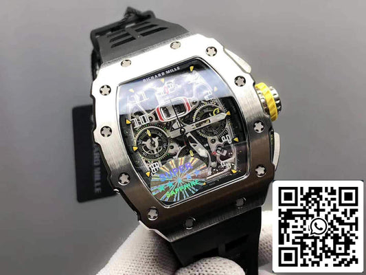 Richard Mille RM11-03 1:1 Best 에디션 KV 팩토리 티타늄 Case 러버 스트랩