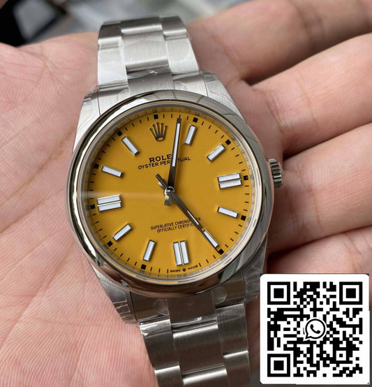 롤렉스 오이스터 Perpetual 41MM M124300-0004 1:1 Best 에디션 VS 팩토리 Yellow Dial
