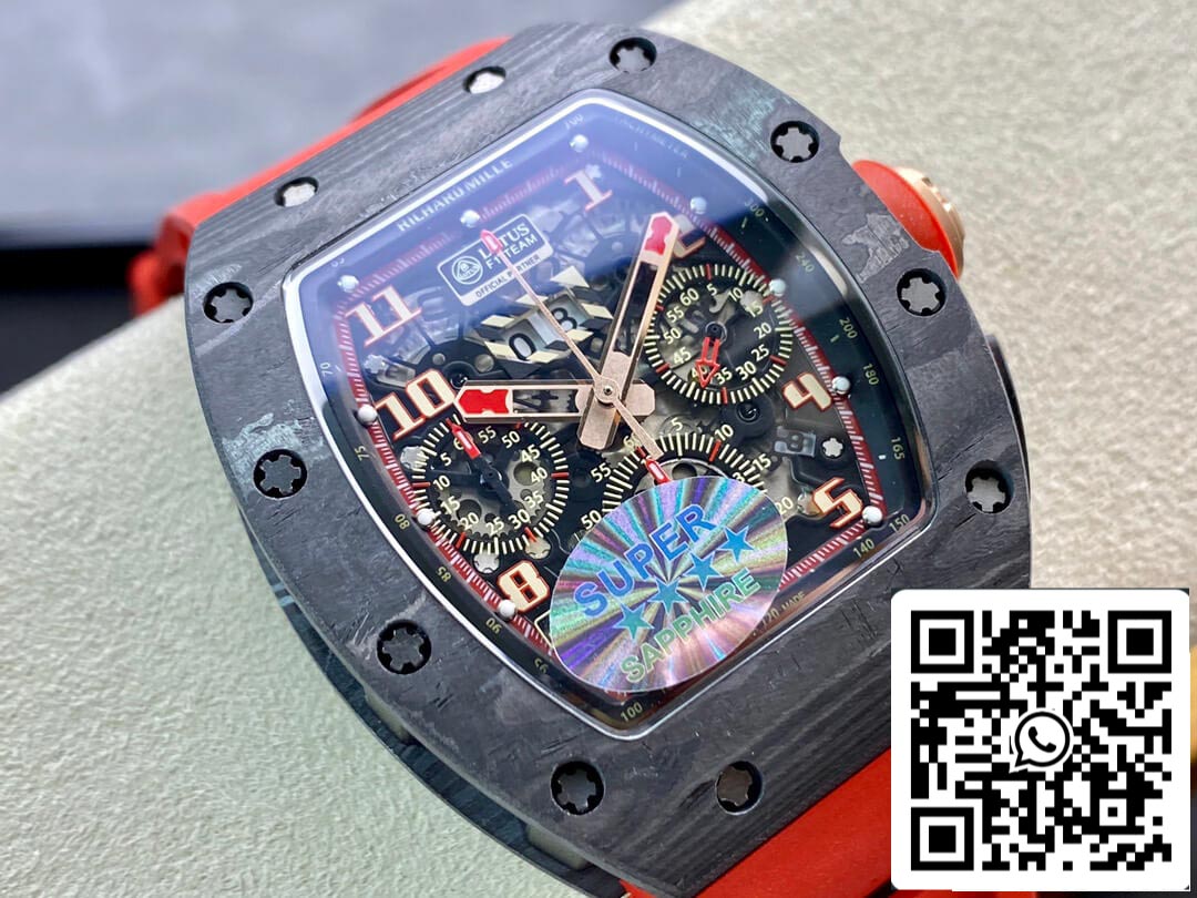 Richard Mille RM011 1:1 Best 에디션 KV 팩토리 V3 Red 러버 스트랩