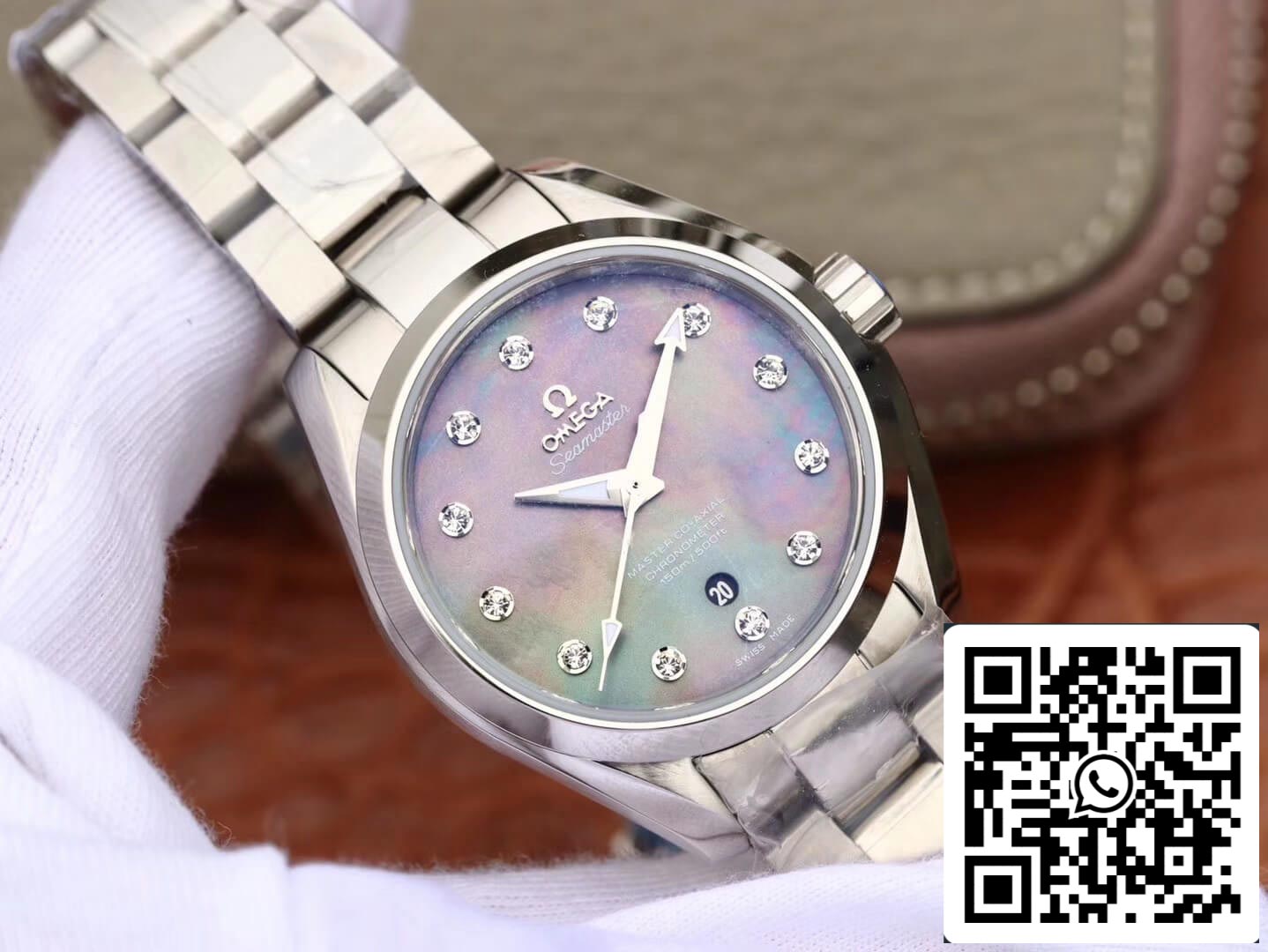 Omega Seamaster 231.10.34.20.57.001 Aqua Terra 150M 1:1 Best 에디션 3S 팩토리 Fritillaria Diamond Dial