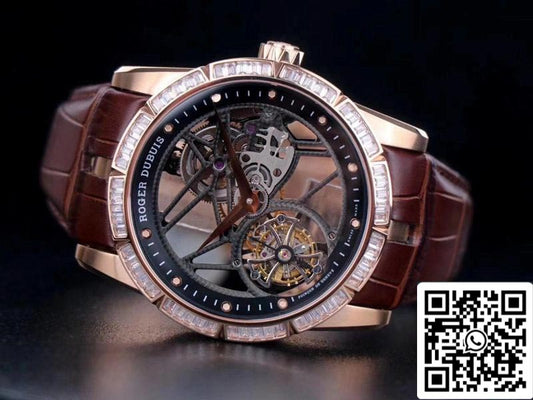 Roger Dubuis Excalibur RDDBEX0404 1:1 Best 에디션 JB 팩토리 V3 로즈 골드 투르비용 Swiss RD505SQ