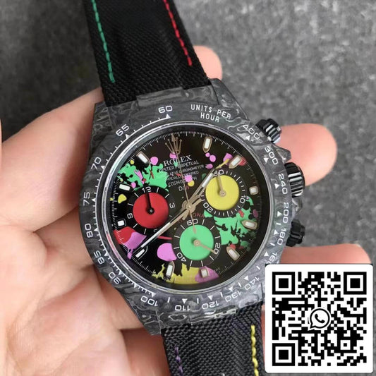 롤렉스 데이토나 Cosmograph Carbon Fiber Diw Customized Version 1:1 Best 에디션 Noob 팩토리 Color Dial