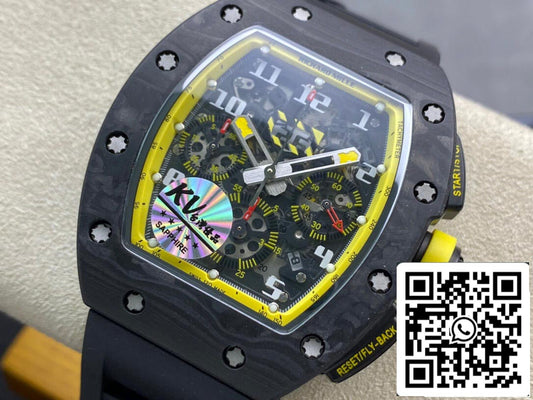 Richard Mille RM-011 1:1 Best 에디션 KV 팩토리 Yellow Strap