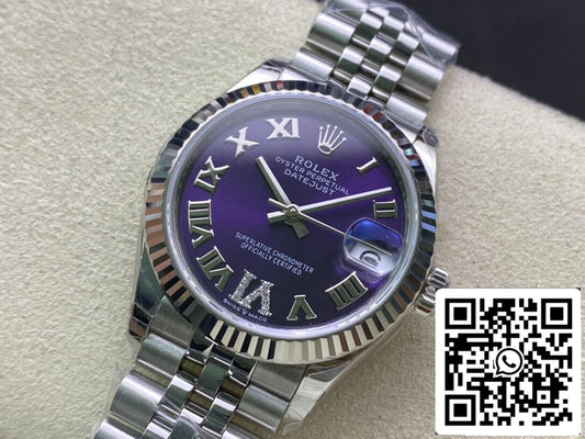롤렉스 데이트저스트 M178274-0088 1:1 Best 에디션 EW 팩토리 Purple Dial