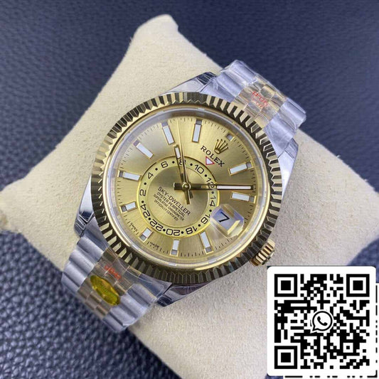 롤렉스 Sky Dweller M336933-0002 1:1 Best 에디션 Noob 팩토리 V2 Champagne Dial