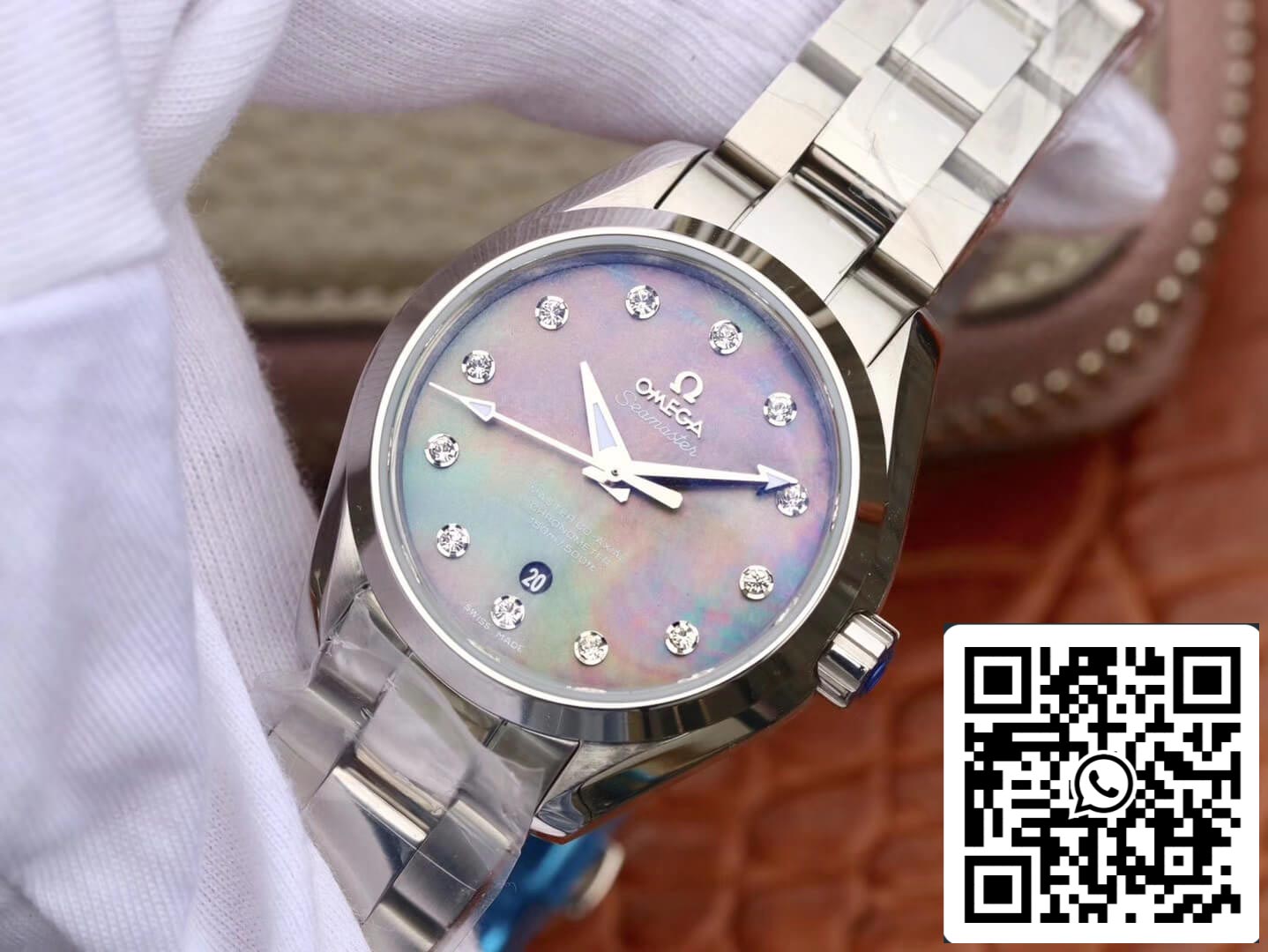 Omega Seamaster 231.10.34.20.57.001 Aqua Terra 150M 1:1 Best 에디션 3S 팩토리 Fritillaria Diamond Dial