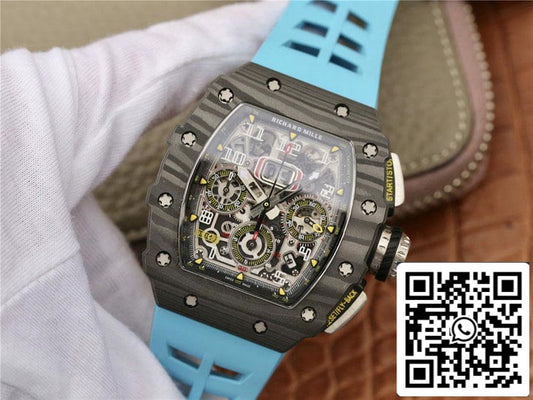 Richard Mille RM11-03 1:1 Best 에디션 KV 팩토리 블루 Strap