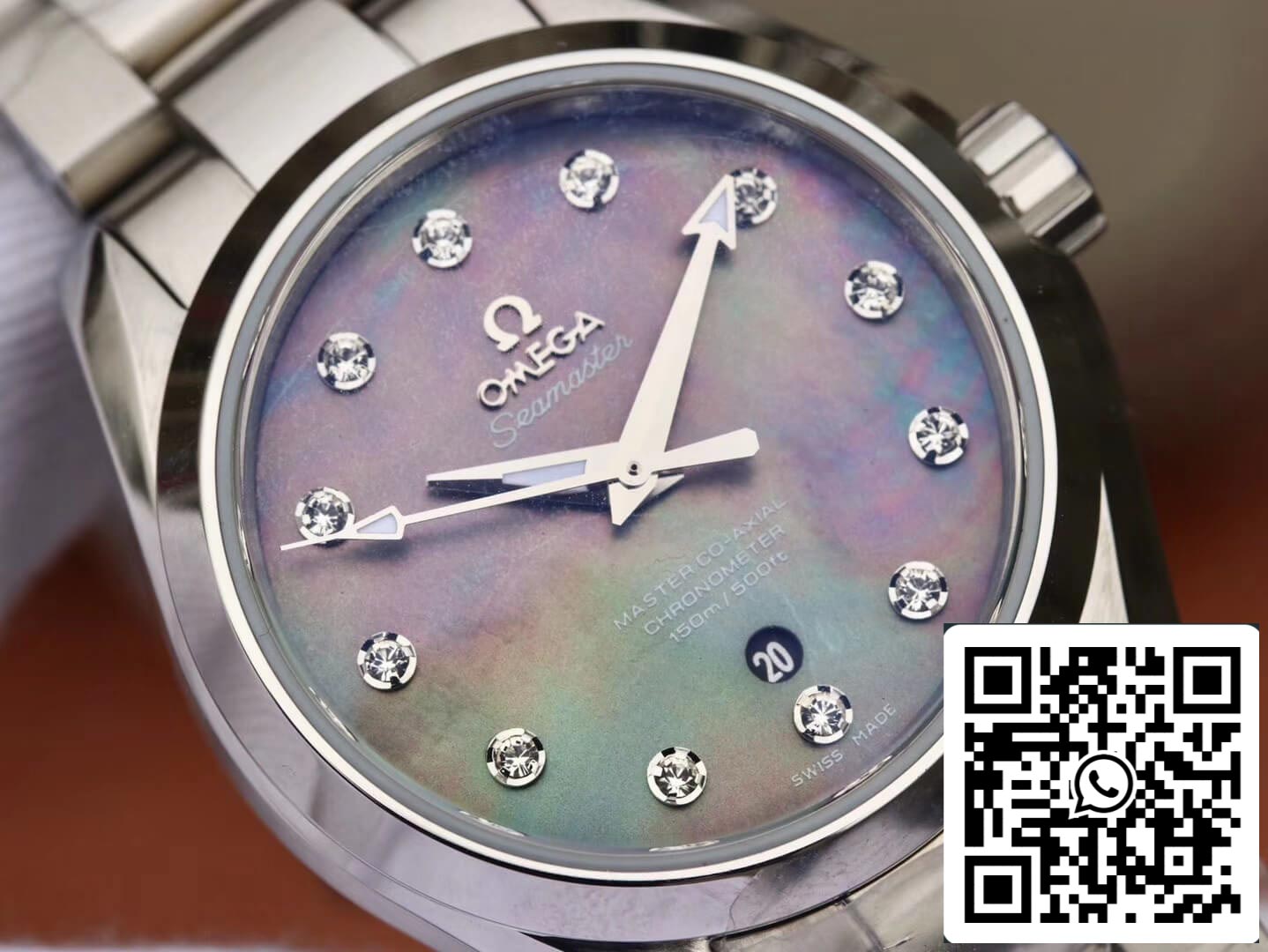 Omega Seamaster 231.10.34.20.57.001 Aqua Terra 150M 1:1 Best 에디션 3S 팩토리 Fritillaria Diamond Dial