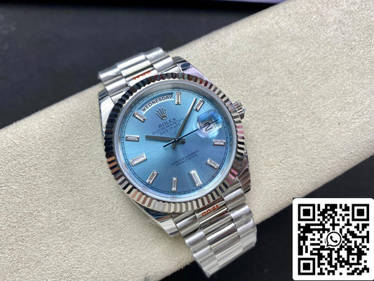 롤렉스 Day Date M228236-0006 1:1 Best 에디션 EW 팩토리 Ice 블루 다이얼