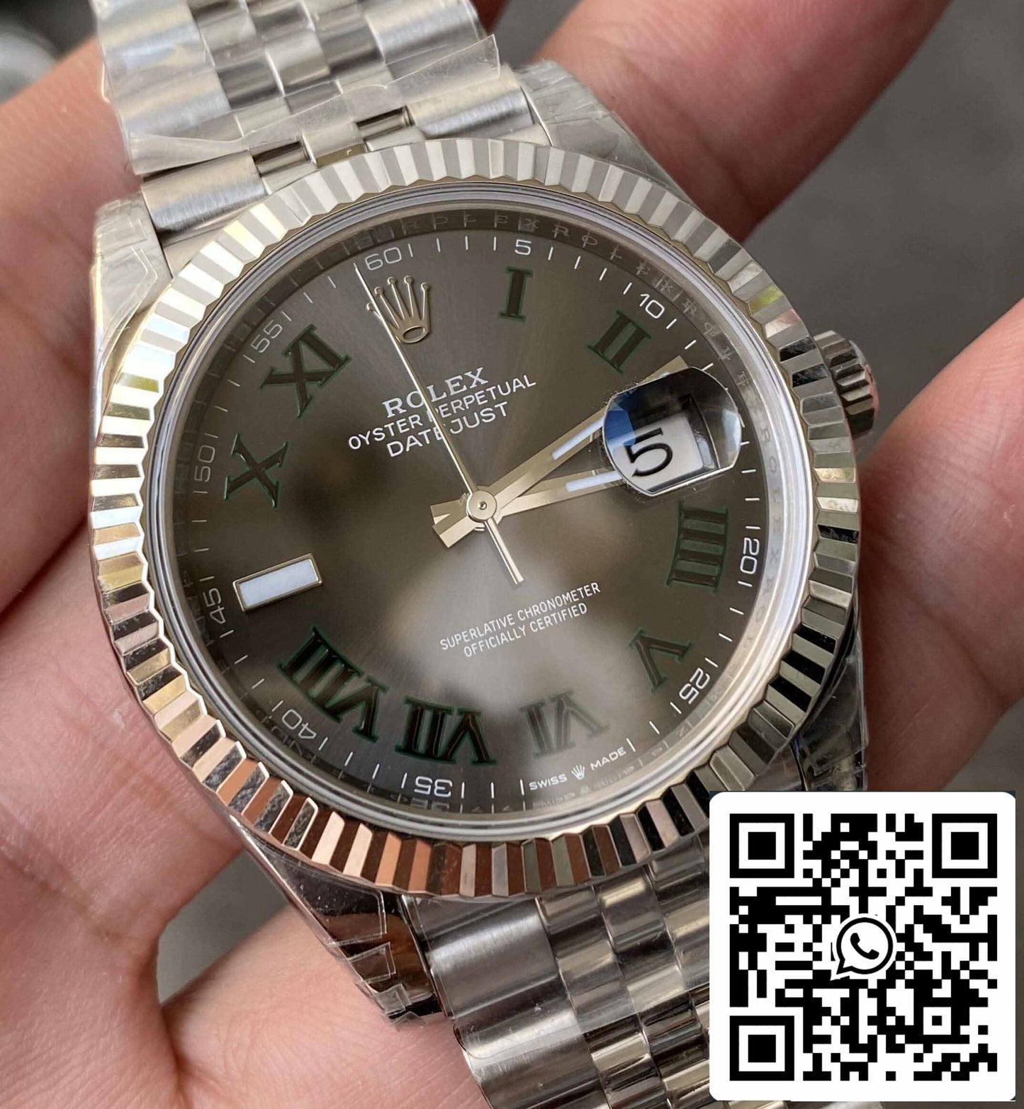Защитный кожух M126334-0022 41MM 1:1 Лучший игрок VS 팩토리 그린 다이얼
