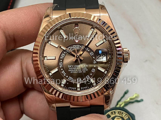 롤렉스 오이스터 Perpetual Sky-Dweller M336239 Chocolate Dial 로즈 골드 1:1 Best Clone ZF 팩토리 190 gram