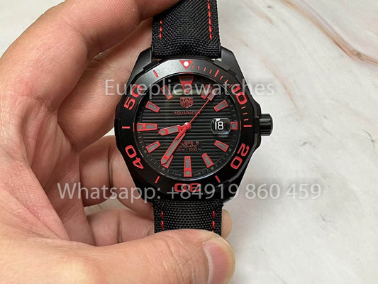 Tag Heuer Aquaracer WAY208C.RHZ4937 1:1 Best 에디션 V6 팩토리 블랙 다이얼 Swiss