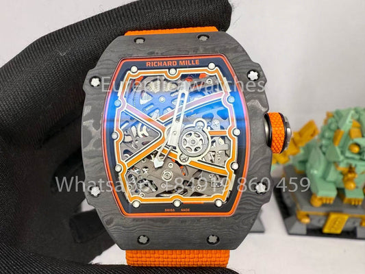 Реплика Richard Mille RM67-02 McLaren Carbon NTPT 1:1 Лучший клон V5 Новейшая версия