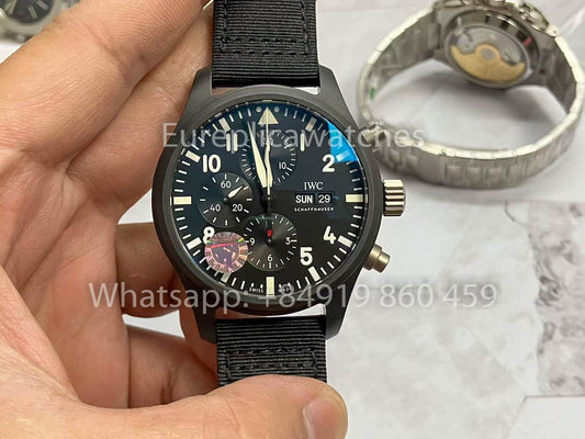 IWC Pilot IW389101 1:1 Best 에디션 ZF 팩토리 Ceramics 블랙 다이얼