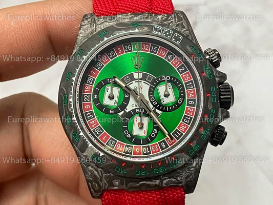 롤렉스 데이토나 Cosmograph Carbon Fiber Diw Custom Version 1:1 Best 에디션 Noob 팩토리 그린 다이얼