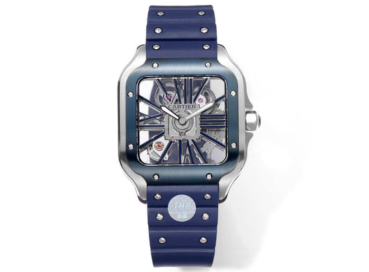 까르띠에 산토스 Skeleton 40mm WHSA0026 THB 팩토리 1:1 Best 에디션 블루 bezel