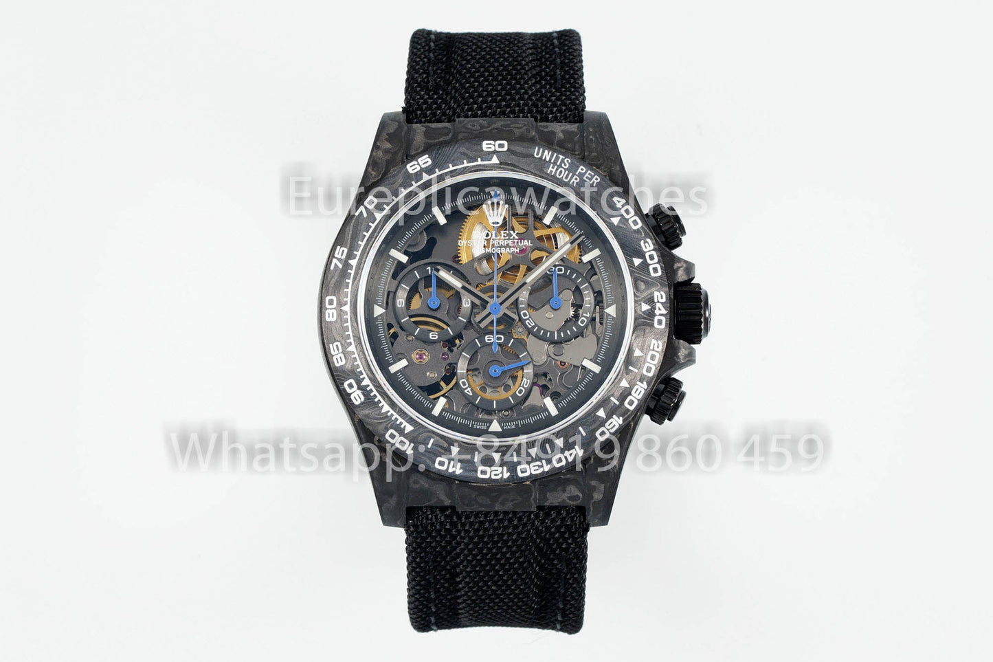 롤렉스 데이토나 Skeleton Dial Diw Custom NTPT Carbon Case 1:1 Best Clone 블루 Hands