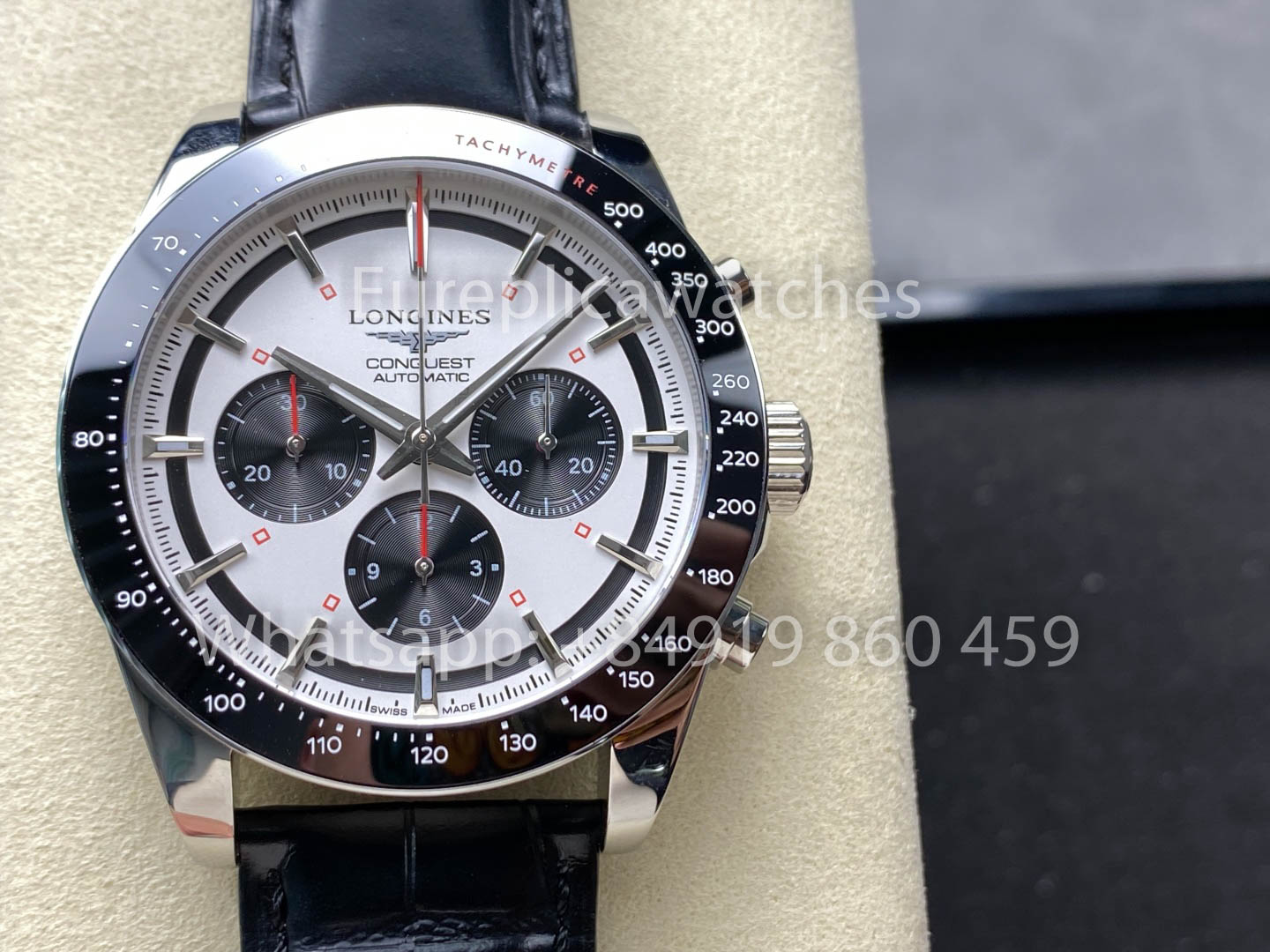 Longines Conquest L3.835.4.72.6 42 мм 1:1 Best Clone 가죽 스트랩